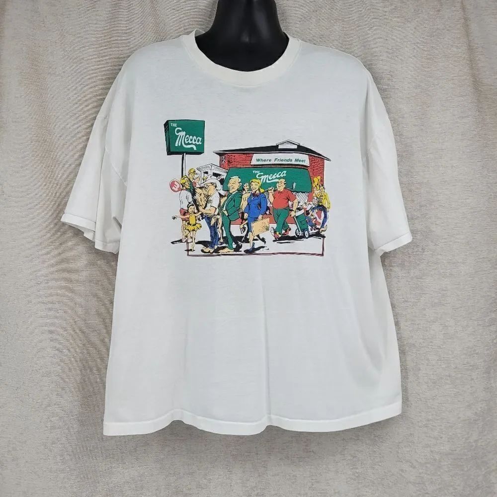 The Mecca Vintage Single Stitch T-shirt Tee Cartoon Character Golfer Balerina